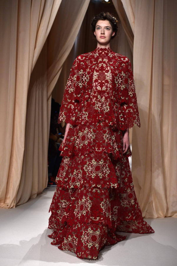 A Valentino creation at Paris Fashion Week Haute Couture Spring/Summer 2015 