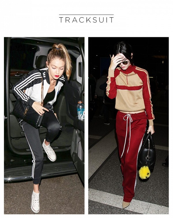 Gigi Hadid and Kendal Jenner Adidas Originals tracksuit;