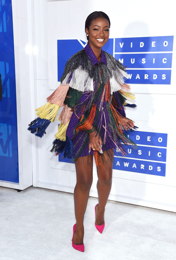 Justine Skye in Missoni was colorful, quirky and cute