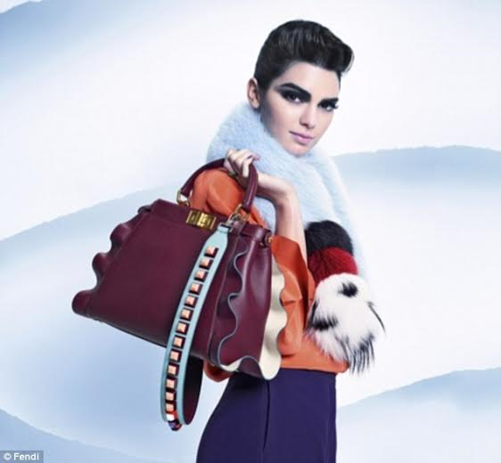 Fendi went with "it girl" Kendall jennar again for their Fall 2016 campaign