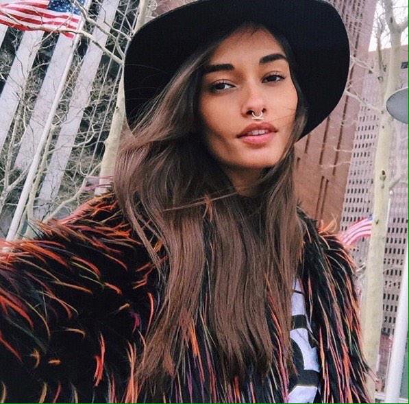 Model Gizele Oliveira at NYFW