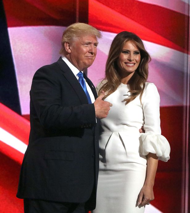 At the 2016 Republican National Convention in Cleveland, OH Melania Trump wore a gorgeous white Roksanda dress 