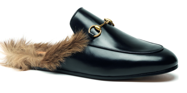 The most talked-about shoe of the season is half Gucci loafer, half kangaroo fur-lined slipper.