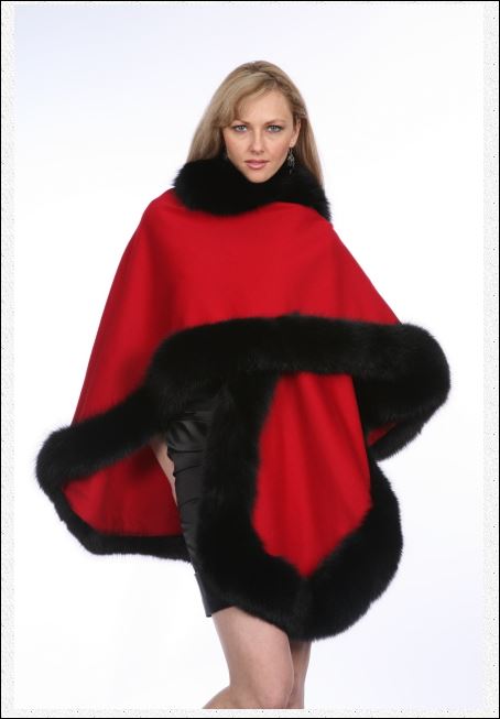 fox trimmed cape