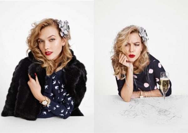 Karlie Kloss Kate Spade Holiday 2015 ad campaign