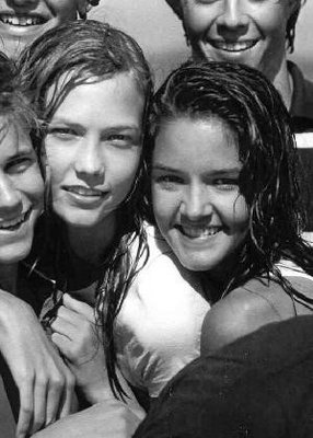 Karlie Kloss with Chelsea Ricketts for Abercrombie Kids photoshoot produced by Bruce Weber