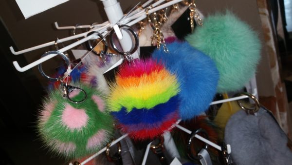 Alaskan Fur Company pom poms and accessories in a variety of colors