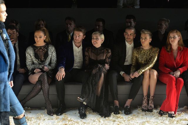 The star-studded view from last year's Tom Ford Fall 2015 runway show in Los Angeles included the likes of Jennifer Lopez, Miley Cyrus, Scarlett Johansson and Amy Adams to name a few