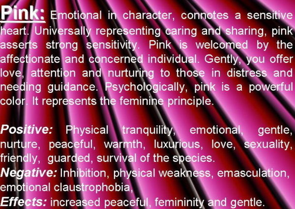 The psychology of the color pink