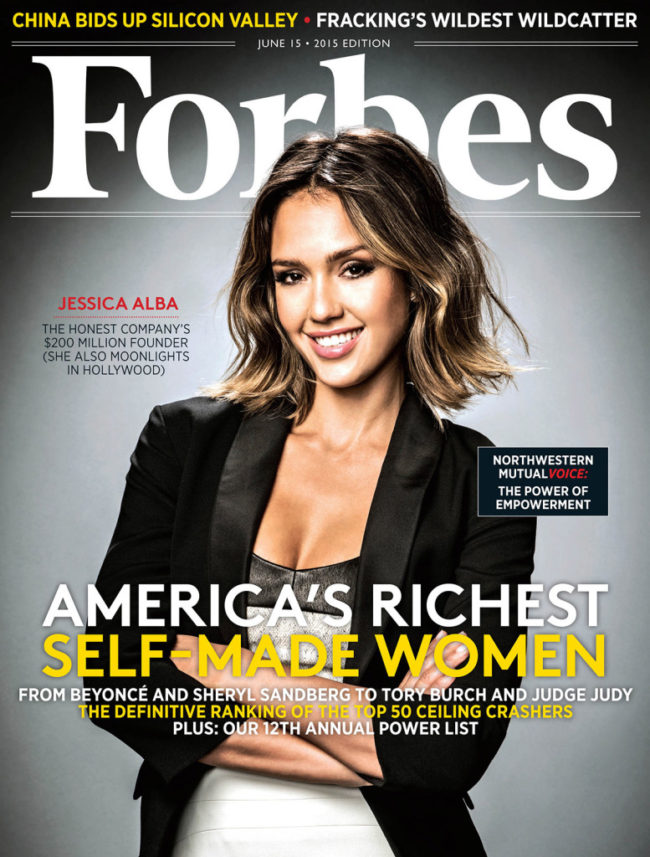 Jessica ALba on Forbes magazine cover