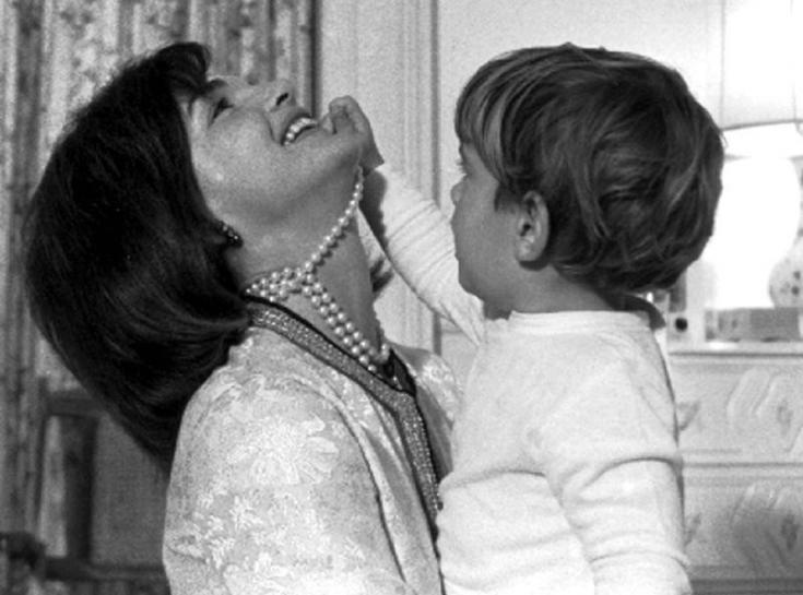 Jackie with her son John F. Kennedy Jr.