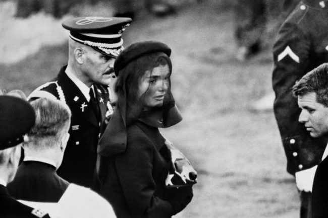 Jacqueline Kennedy mourning at John F. Kennedy funeral