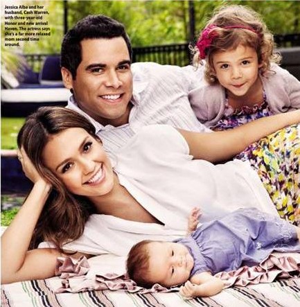 Jessica Alba and family