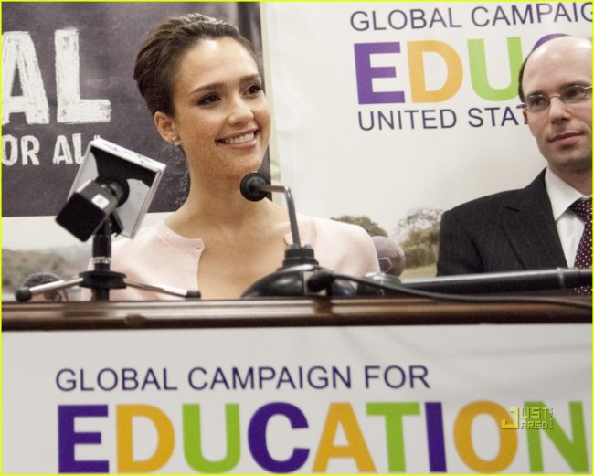 Jessica Alba Global Campaign for Education 