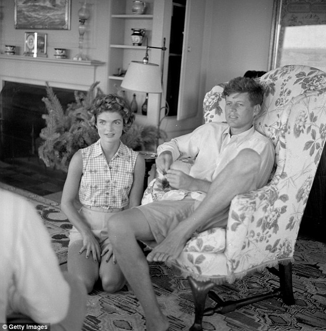 John F. Kennedy and Jackie O in Hyannis Portcirca-1953