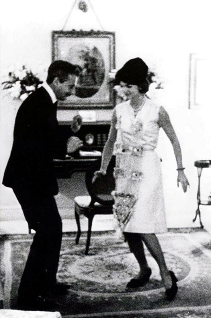 Oleg Cassini and Jackie Kennedy doing "The Twist", circa early 1960's