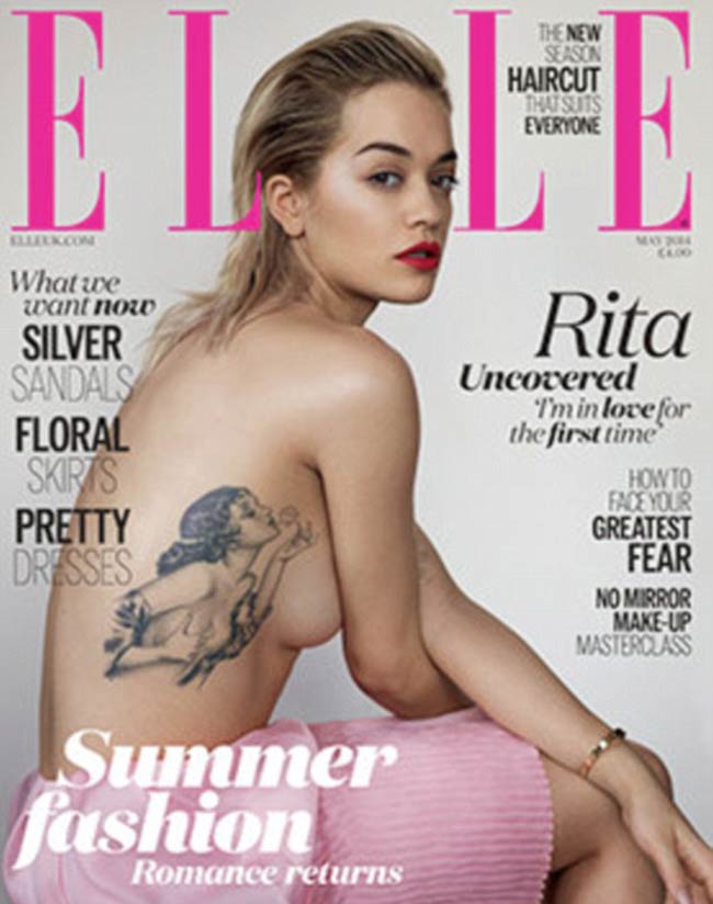 Rita Ora featured on the cover of UK Elle magazine