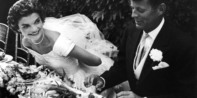 John F. Kennedy and Jacqueline Kennedy wedding day