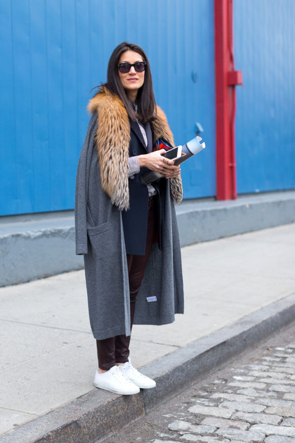 A bold fur collar on a coat make a great combination