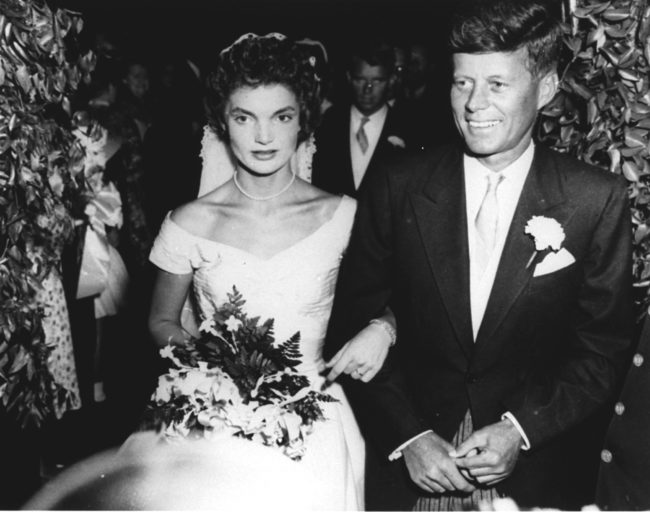 Kennedy wedding day photo 1953