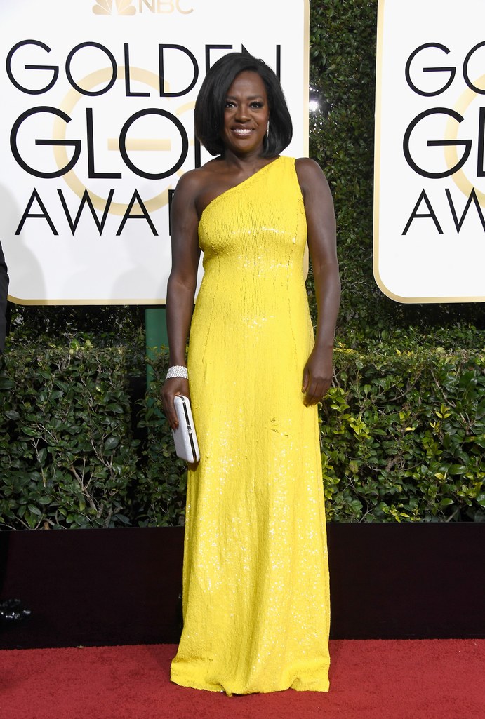 Viola Davis at the 2017 Golden Globes