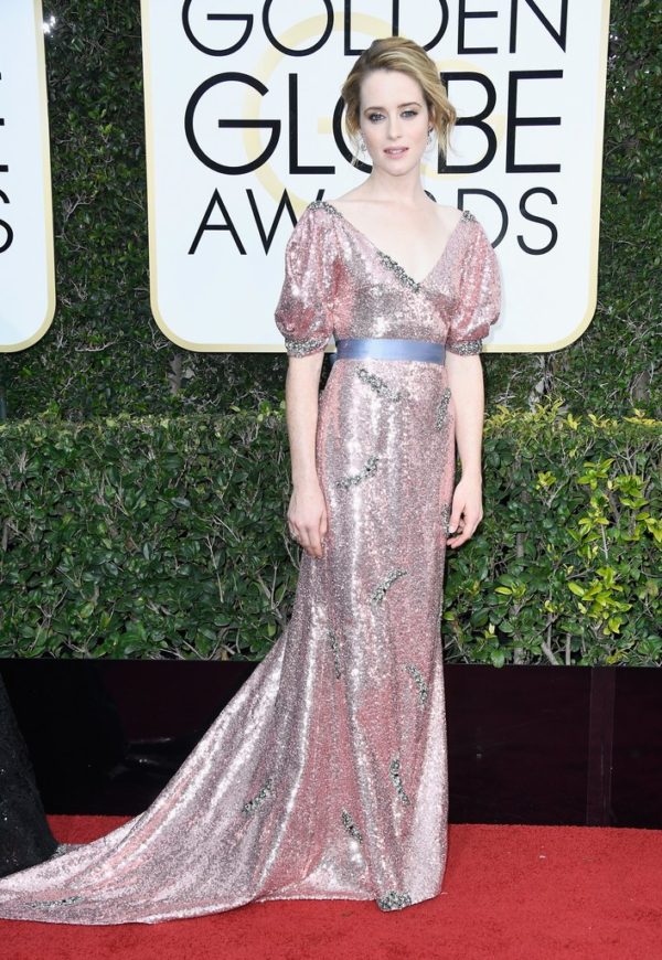 Claire Foy at the 2017 Golden Globes