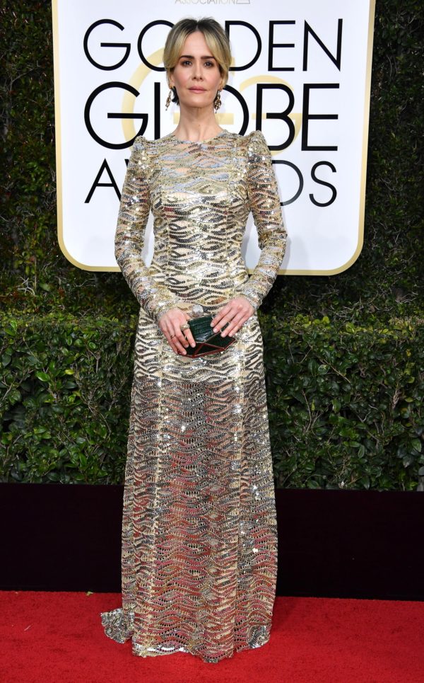 Sarah Paulson at the 2017 Golden Globes