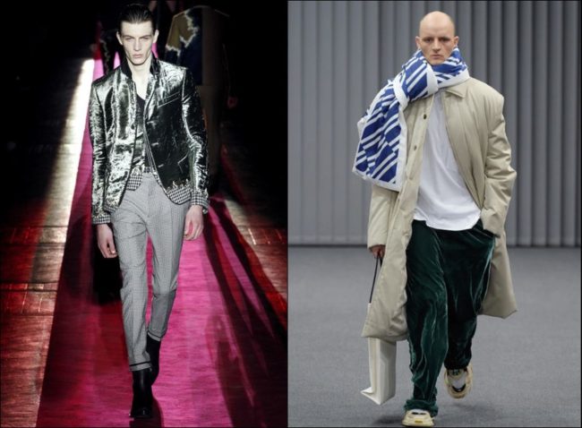 Haider Ackermann and Balenciaga vary differently in suiting silhouettes for fall 2017