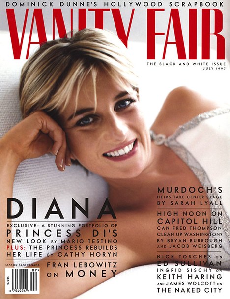 Princess Diana shot by Mario Testino for Vanity Fair