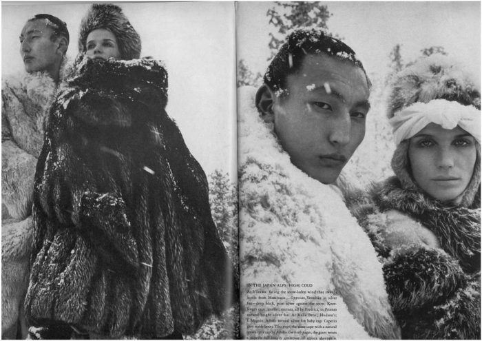“The Great Fur Caravan” shot be Richard Avedon under the direction of Diana Vreeland and Polly Mellen for the October, 1966 issue of Vogue.