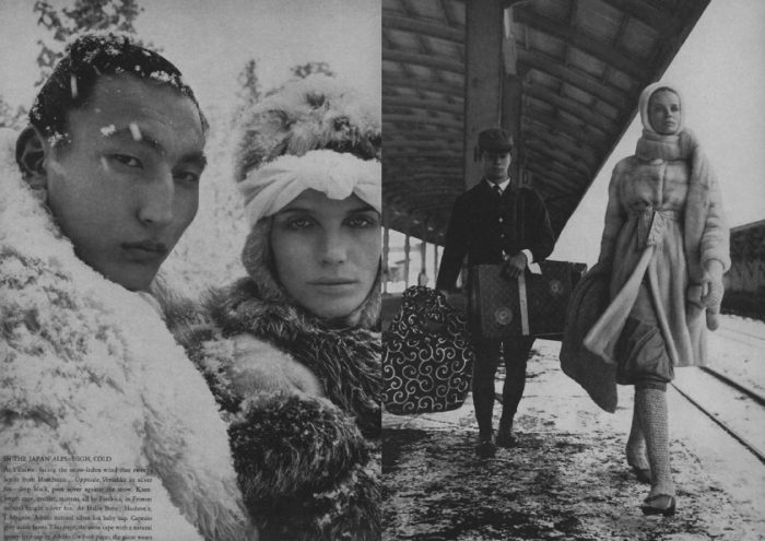 “The Great Fur Caravan” shot be Richard Avedon under the direction of Diana Vreeland and Polly Mellen for the October, 1966 issue of Vogue.