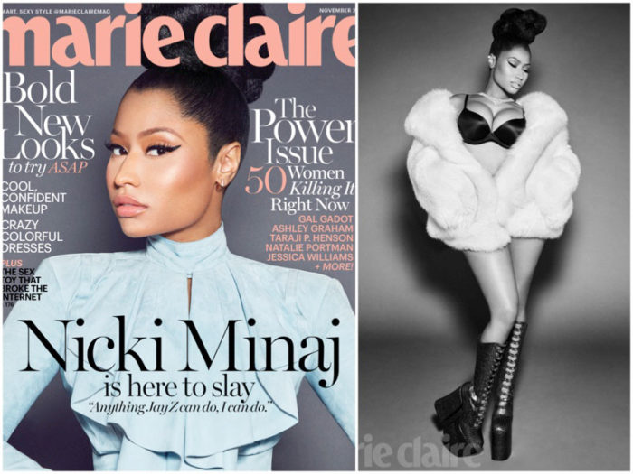 A November 2016 issue of Marie Claire featuring rapper Nicki Minaj on the cover was a big hit