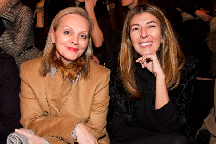 Nina Garcia and Alison-Edmond front row at Nina Ricci PFW Fall/Winter 2013 show