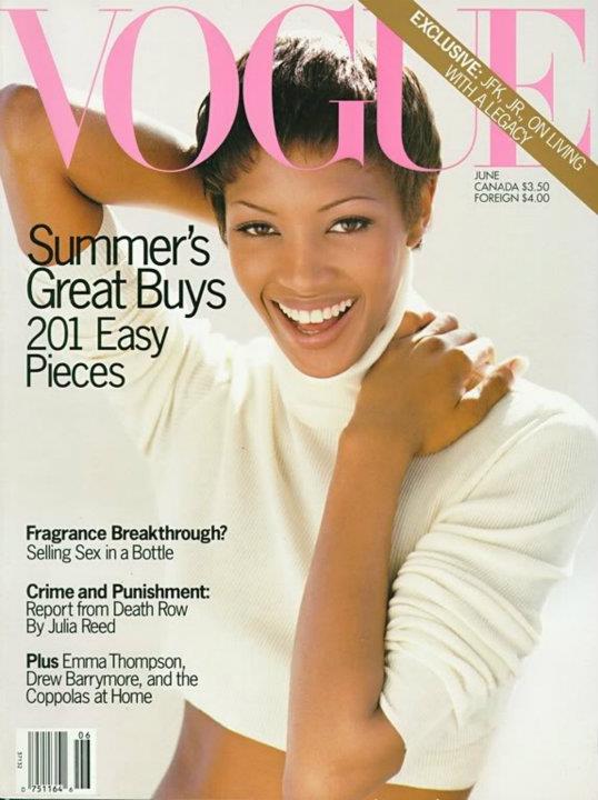 Naomi Campbell on the cover of Vogue June 1993