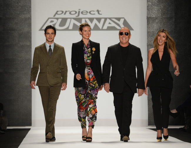 With supermodel Heidi Klum as the show's host and heavy-weight co-judges Michael Kors , Tim Gunn, and later Zac Posen, on board, Nina and the team created magic in a bottle.