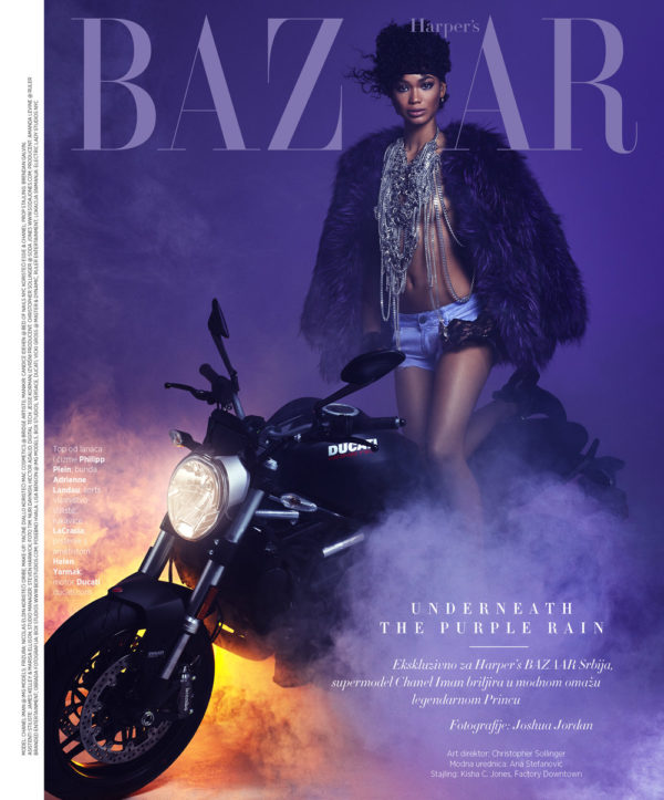 Chanel Iman on the cover of Harper's BAZAAR Serbia June 2016