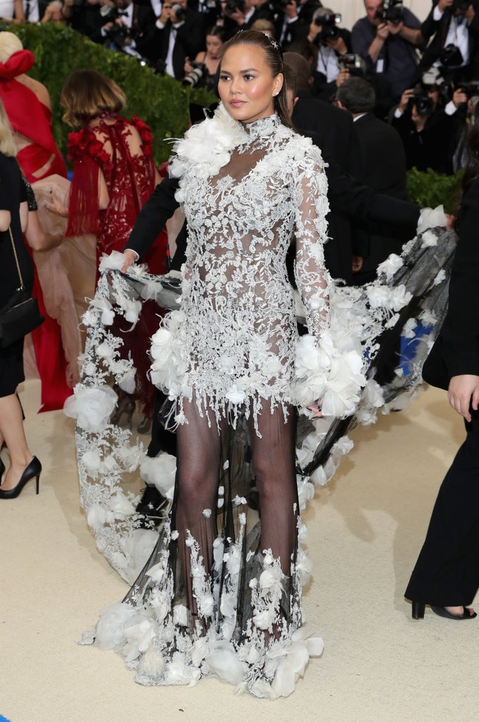 Chrissy Teigen in Marchesa at 2017 Met Ball