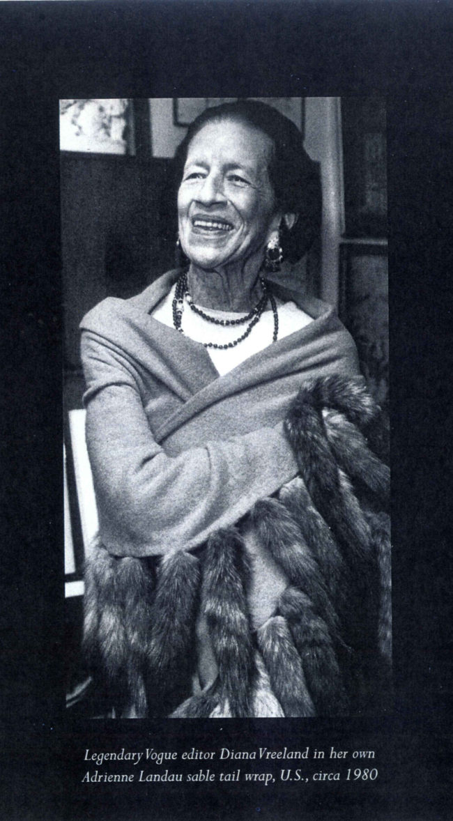 Diana Vreeland in Adrienne Landau