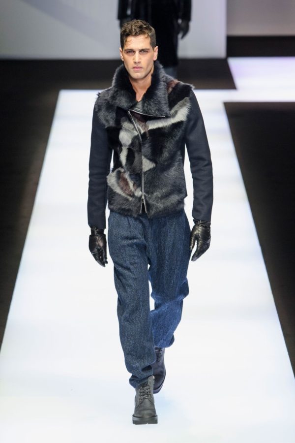 Emporio Armani Fall 2017- Winter 2018 luxury fashion denim