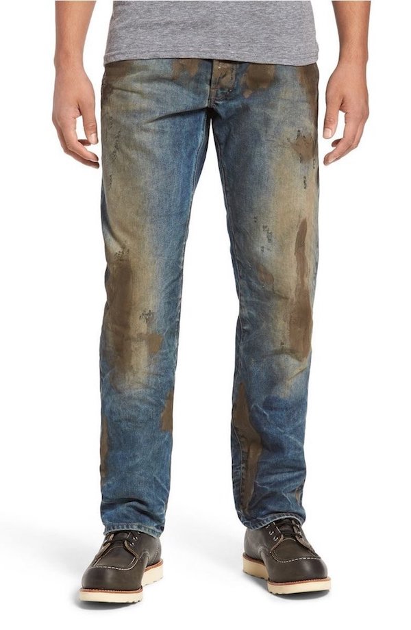 Fake mud covered jeans sold at Nordstrom are a part of their luxury fashion line