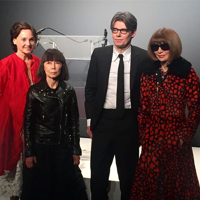 From Left to Right- Carrie Rebora Barratt, Rei Kawakubo, Andrew Bolton, Anna Wintour