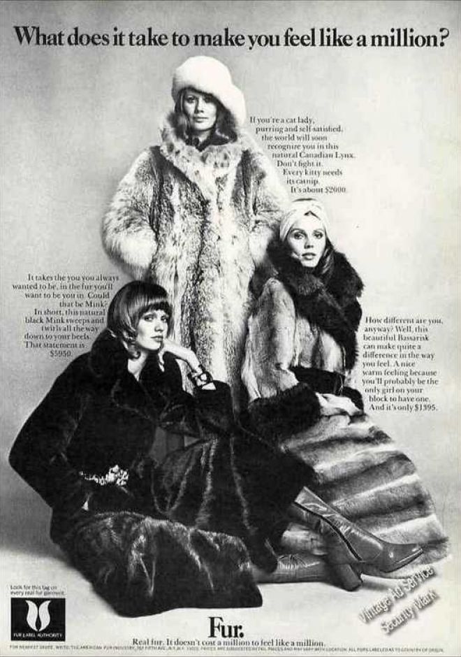 Fur Fashion Ad "Makes You Feel Like a Millionaire"