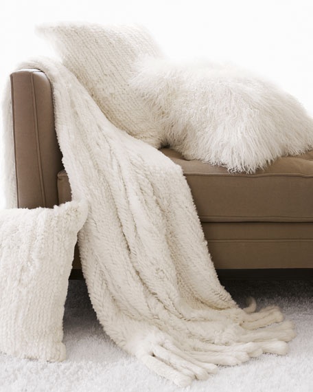 Adrienne Landau Fur Pillows and Throw