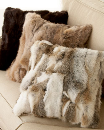 Fur Pillows from the Adrienne Landau collection