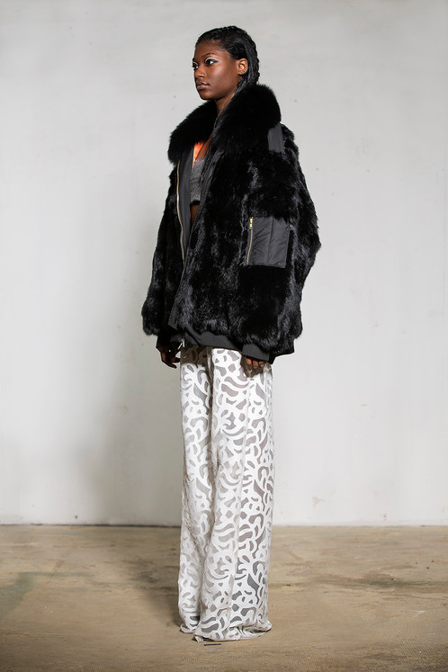 Oversized bomber jacket by Adrienne Landau