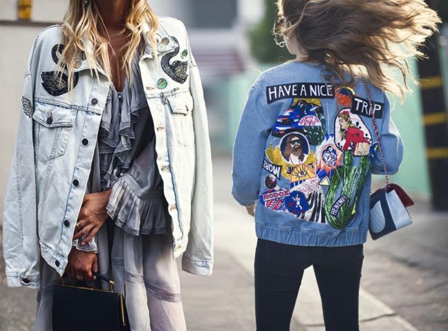 Luxury fashion denim streetstyle trends are trending towards heavily embellishments