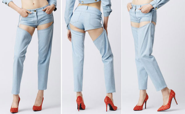 Suspender jeans from 2015 which cost 750 luxury fashion denim
