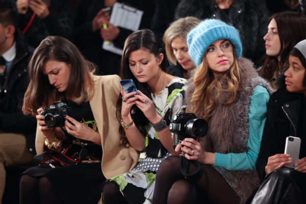 Luxury fashion. front row at fashion week 