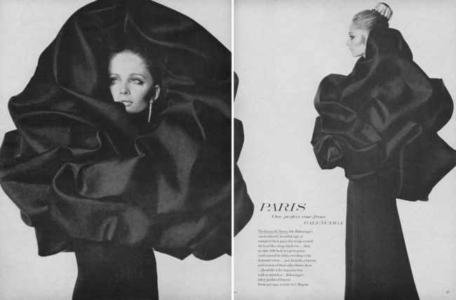 Balenciaga Haute Couture A/W 1967/68 by Irving Penn with Sue Murray, US Vogue Sep 1967