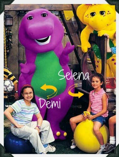 Selena Gomez on Barney and friends